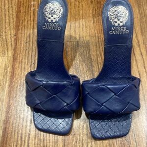 Navy blue 3 inch heels Vince Camino